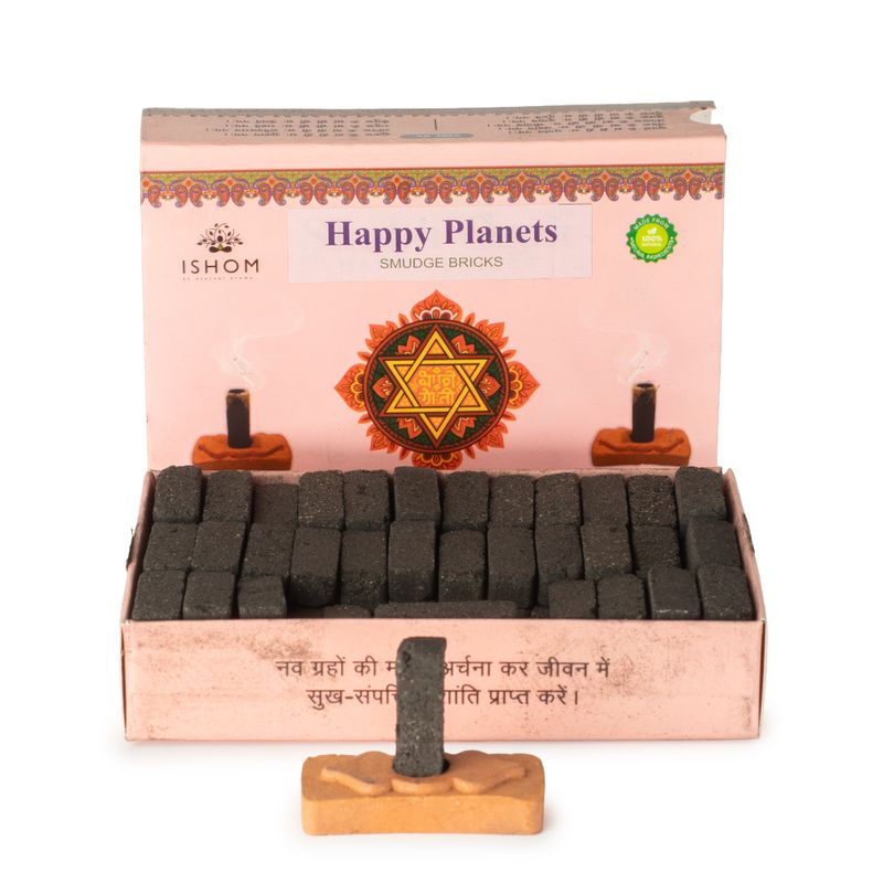 Confezione da 104 mattoni naturali per incenso Smudge e bruciatore - Happy Planets - Ritual Bricks