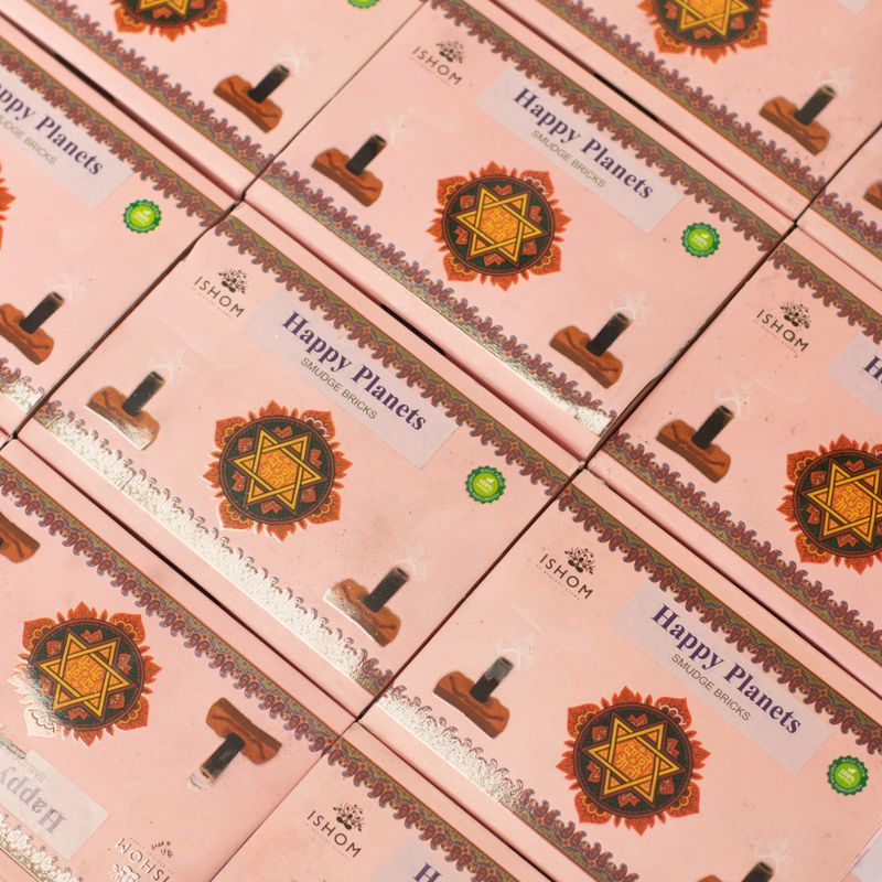 Confezione da 104 mattoni naturali per incenso Smudge e bruciatore - Happy Planets - Ritual Bricks
