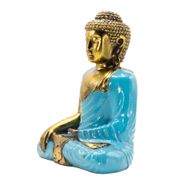 Buddha Turchese e Oro - Extra Grande 30 cm - Tocco della Terra (Illuminazione)