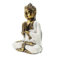 Buddha bianco e dorato - Extra grande 30 cm - Namaste (Benvenuto)