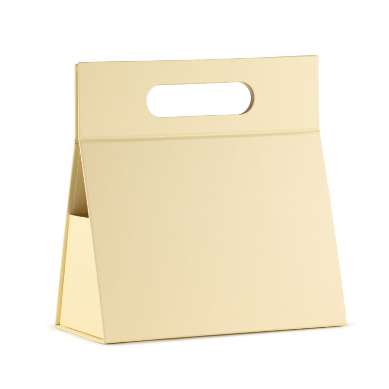 Scatola regalo pieghevole - Scatola fatta a mano (20x10x20 cm) - avorio