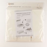 Scatola regalo pieghevole - Forma di scatola per vino (33,5x10x10,5 cm) - Bianco