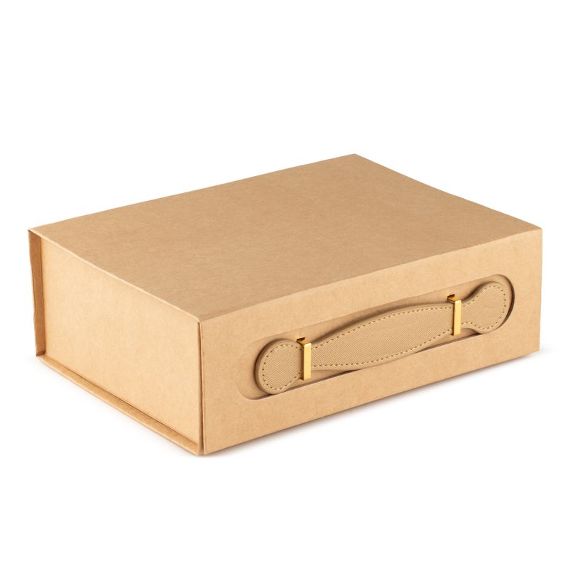 Scatola regalo smontabile - cesto regalo medio (24x18.2x8cm) - marrone kraft