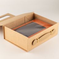 Scatola regalo smontabile - cesto regalo medio (24x18.2x8cm) - marrone kraft