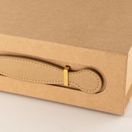 Scatola regalo smontabile - cesto regalo medio (24x18.2x8cm) - marrone kraft