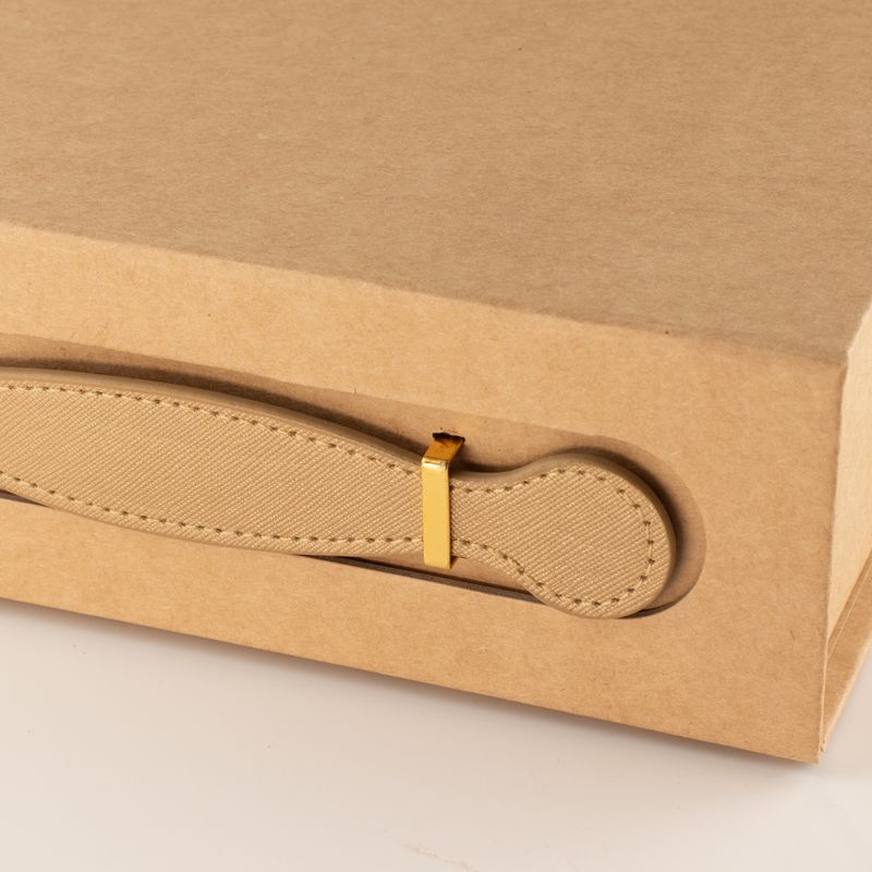 Scatola regalo smontabile - cesto regalo medio (24x18.2x8cm) - marrone kraft