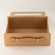 Scatola regalo smontabile - cesto regalo medio (24x18.2x8cm) - marrone kraft