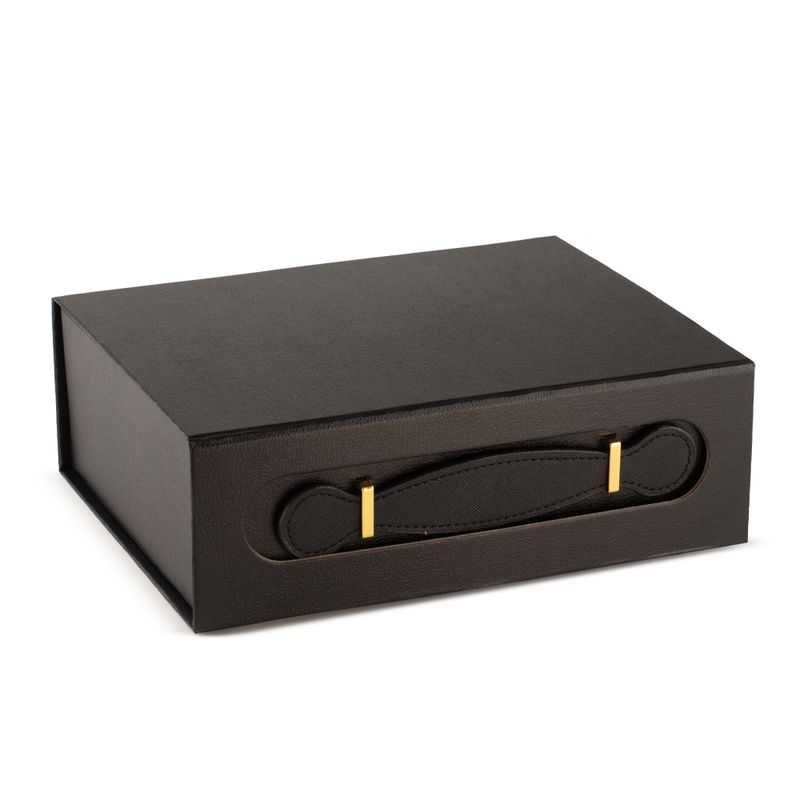 Scatola regalo pieghevole - Cesto regalo medio (24x18.2x8cm) - Nero