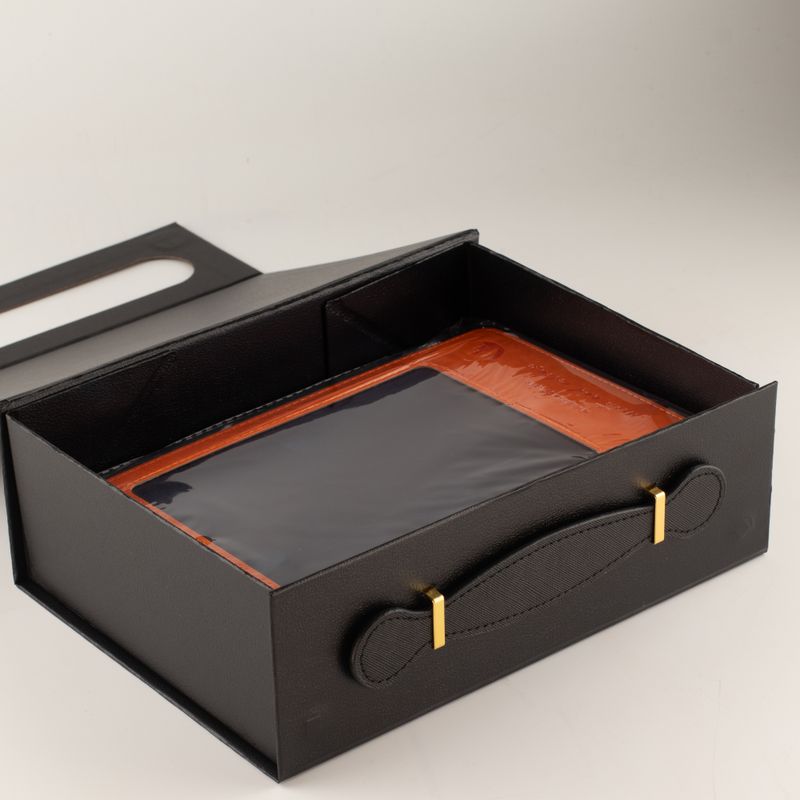 Scatola regalo pieghevole - Cesto regalo medio (24x18.2x8cm) - Nero