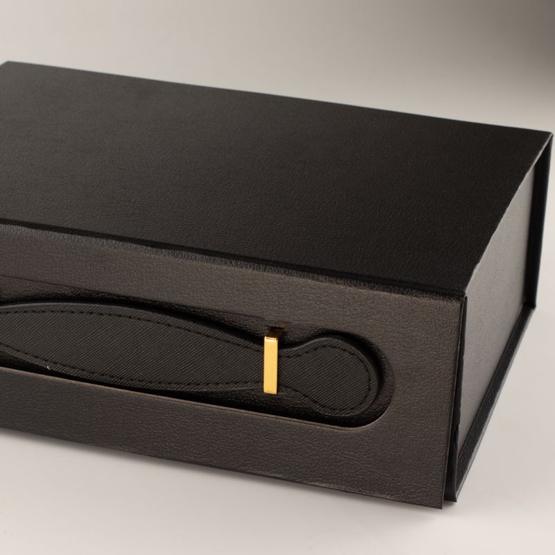 Scatola regalo pieghevole - Cesto regalo medio (24x18.2x8cm) - Nero