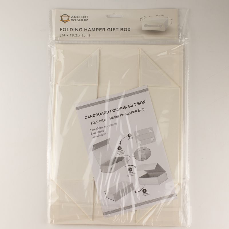 Scatola regalo da montare - Cesto regalo medio (24x18.2x8cm) - Bianco
