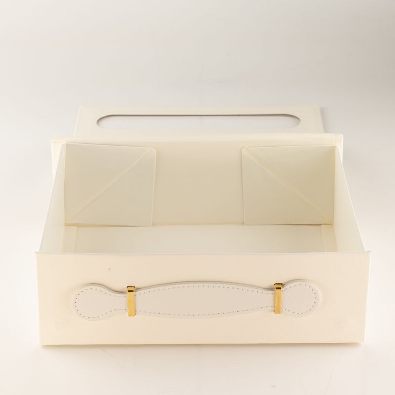 Scatola regalo da montare - Cesto regalo medio (24x18.2x8cm) - Bianco