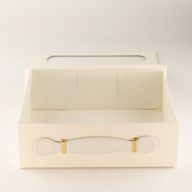 Scatola regalo da montare - Cesto regalo medio (24x18.2x8cm) - Bianco