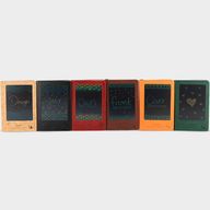 Quaderno delle intenzioni - Panno di pulizia per LCD - Effetto pelle rossa - Foglia di ottone - 80 fogli