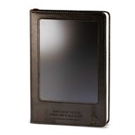 Quaderno delle intenzioni - Schermo per la pulizia LCD - Effetto pelle nera - Foglia di ottone - 80 fogli