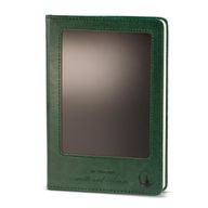 Quaderno delle intenzioni - Schermo LCD da pulire - Effetto pelle verde - Foglia di ottone - 80 fogli