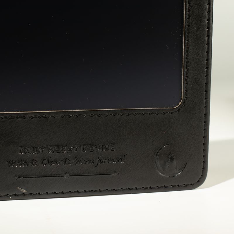 A5 Quaderno delle intenzioni - Schermo LCD da pulire - Effetto pelle nera - 80 fogli