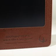 A5 Quaderno delle intenzioni - Schermo LCD cancellabile - Effetto pelle marrone - 80 fogli
