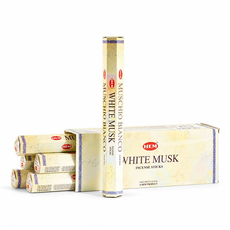 HEM Incenso Esagonale - Muschio Bianco
