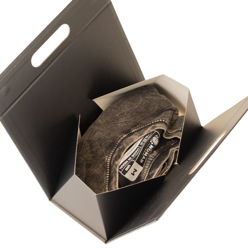 Scatola regalo pieghevole - Scatola fatta a mano (20x10x20 cm) - Nero