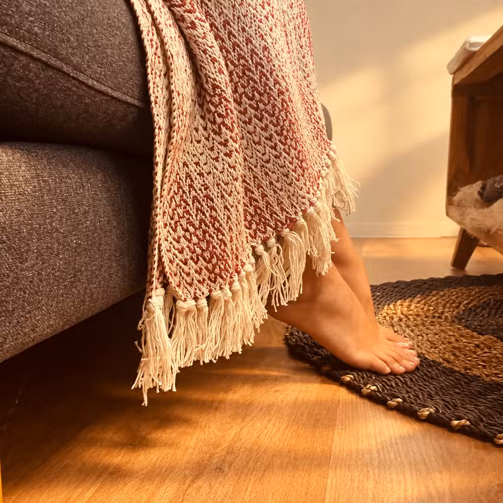 Plaid boho in cotone morbido