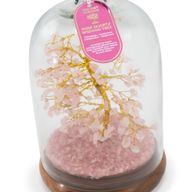 Giardino Zen con Cupola di Pietre Semipreziose - Quarzo Rosa e Luci LED - 200 Pietre a Scaglia
