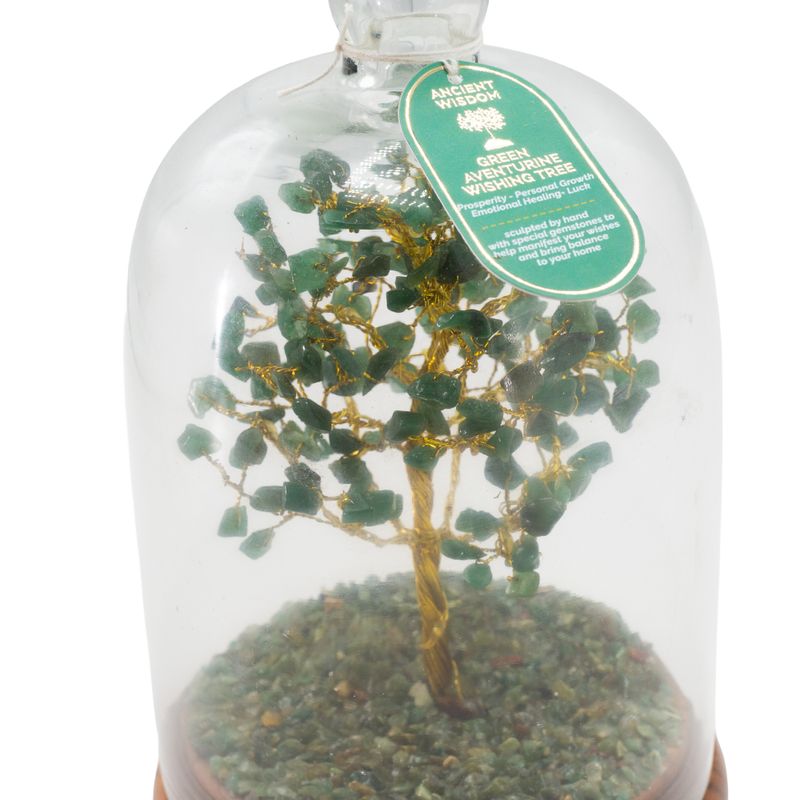 Giardino Zen con Cupola di Pietre Semipreziose - Aventurina Verde e Luci LED - 200 Pietre a Scaglia
