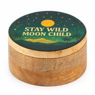 Scatola Rotonda Smaltata - Stay Wild Moon Child