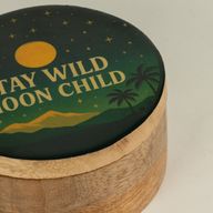 Scatola Rotonda Smaltata - Stay Wild Moon Child