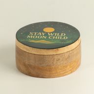Scatola Rotonda Smaltata - Stay Wild Moon Child