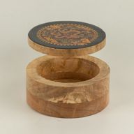 Scatola Rotonda Smaltata - Drago Yin Yang