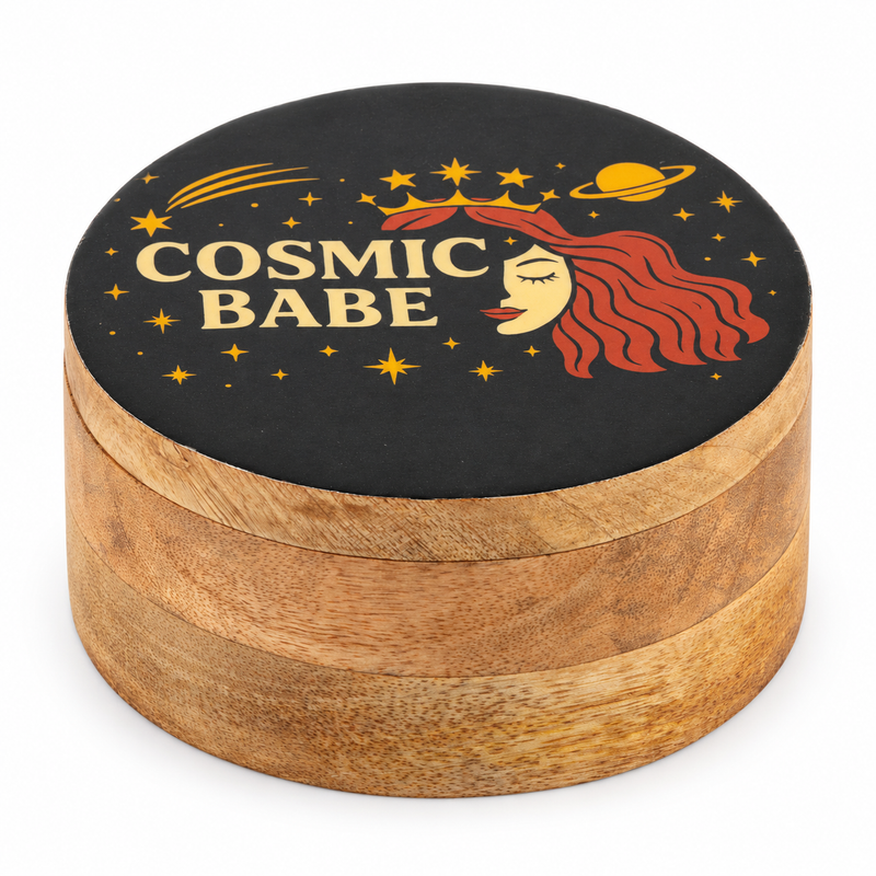 Scatola Rotonda Smaltata - Cosmic Babe