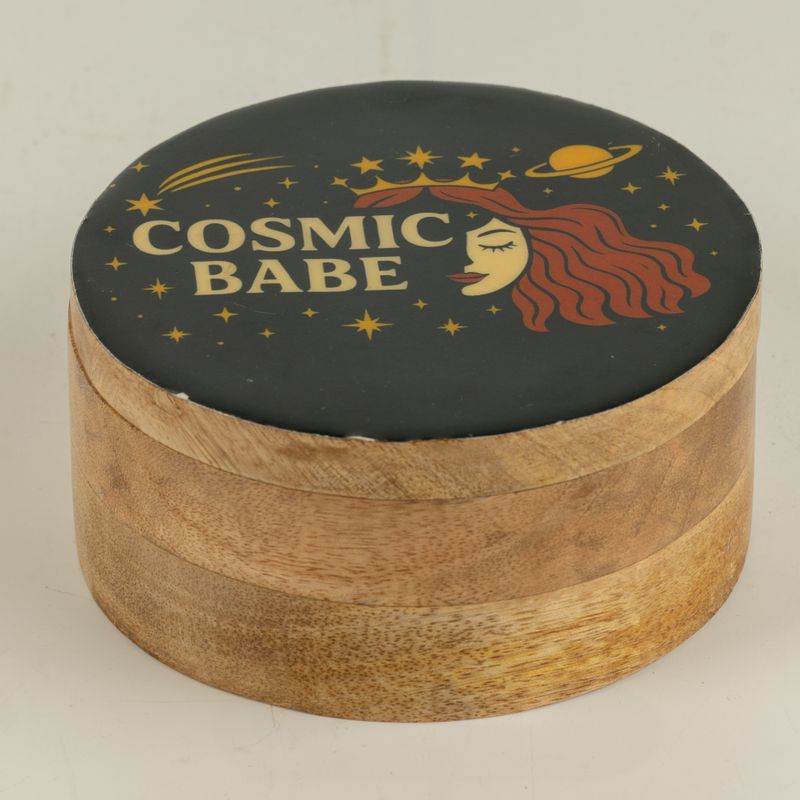 Scatola Rotonda Smaltata - Cosmic Babe