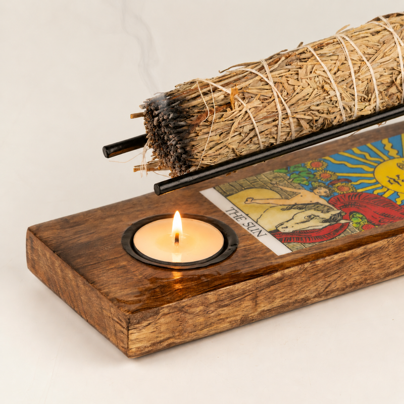 Grande Scaldino per Smudge Stick di Salvia Smaltato - Il Sole