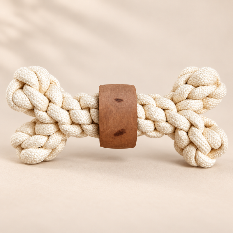 PAW Toys - Osso in Legno di Caffè - Power Knot