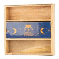 Vassoio per Tarocchi Fasi Lunari Blu con Porta Carte