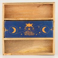 Vassoio per Tarocchi Fasi Lunari Blu con Porta Carte