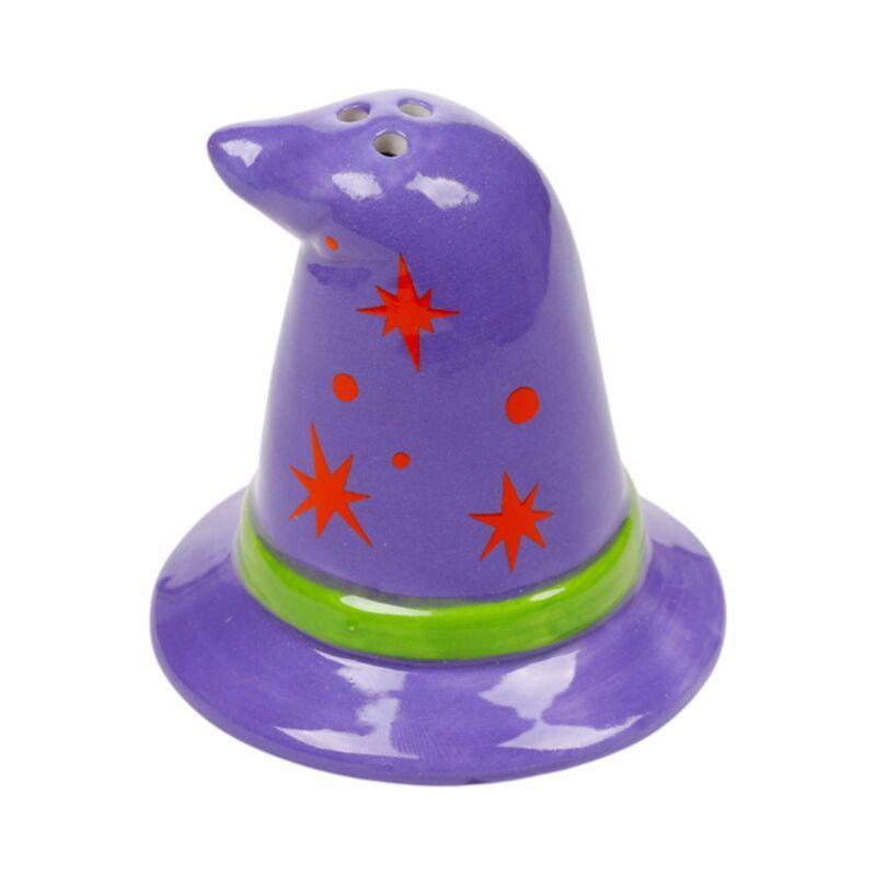 Set Sale e Pepe in Ceramica a forma di Cappello da Strega e Calderone