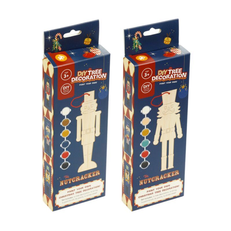 Decorazione Natalizia per Albero Lo Schiaccianoci da Dipingere – Kit Fai da Te