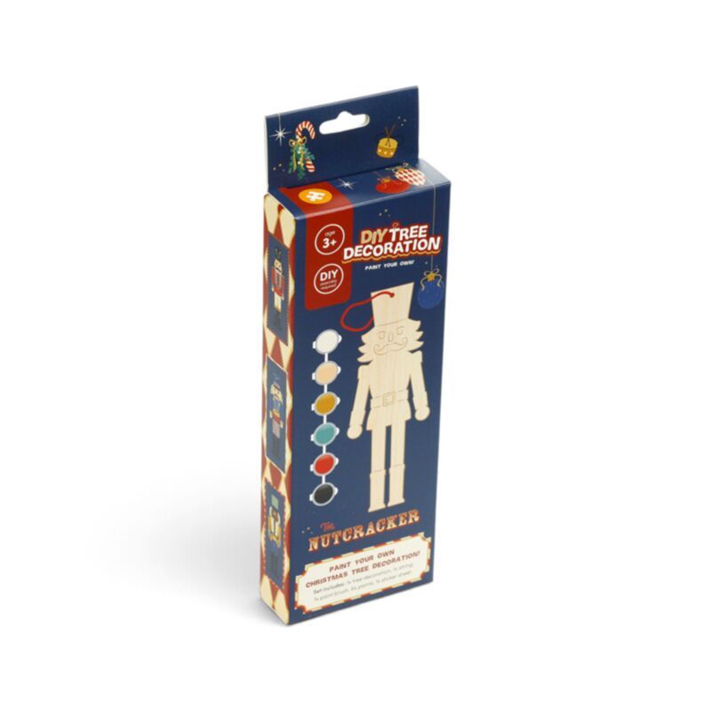 Decorazione Natalizia per Albero Lo Schiaccianoci da Dipingere – Kit Fai da Te