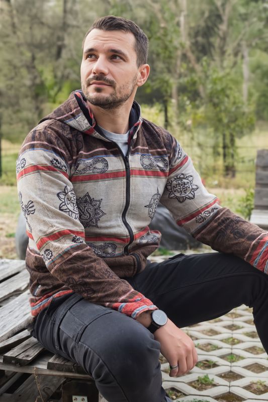 Taglia Media - Giacca Nomad Sari Himalayan Soul - Mantra Verde