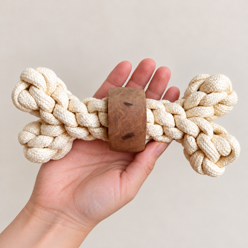 PAW Toys - Osso in Legno di Caffè - Power Knot