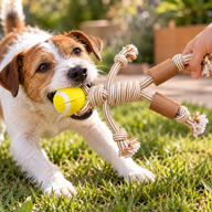 PAW Toys - Gioco in Legno di Caffè - Rope Ranger - Palla