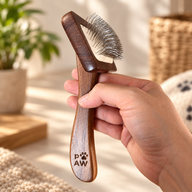 PAW Strumenti per la Toelettatura - Pettine Anti-Nodi Medio - Noce