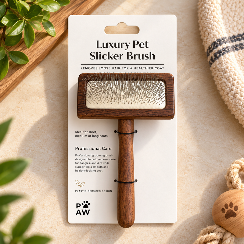 PAW Strumenti per la Toelettatura - Pettine Anti-Nodi Medio - Noce