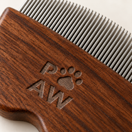 PAW Strumenti per la Toelettatura - Pettine Mini per Pulci e Zone Delicate - Noce