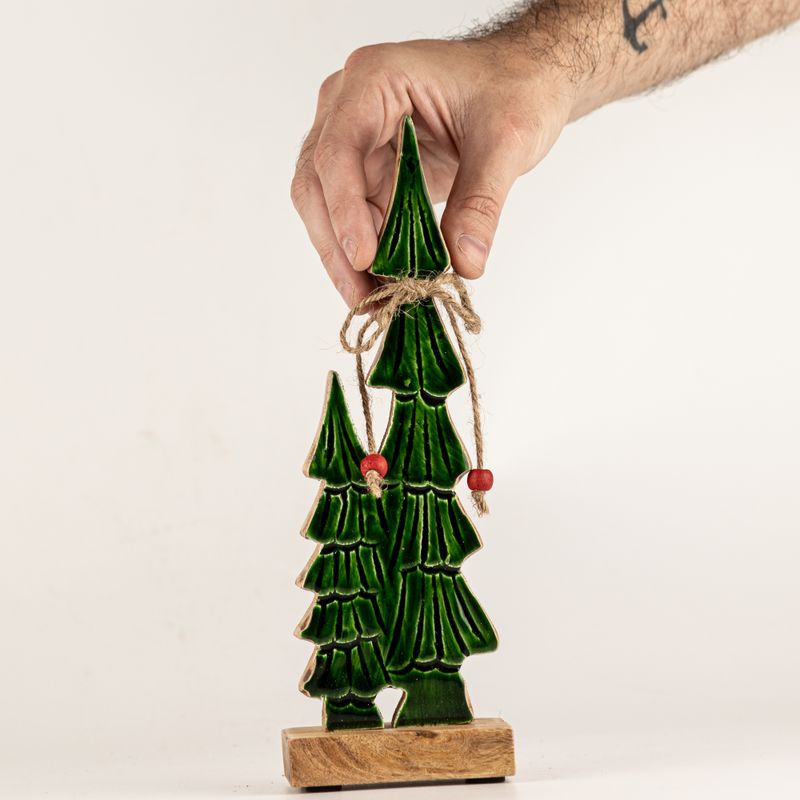 Lost in the Forest - Piccolo - Due Alberi Smaltati - (25x8x2.5cm)