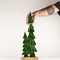 Lost in the Forest - Grande - Due Alberi Smaltati - (45x15x2,5cm)