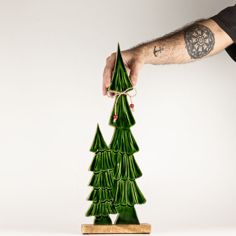 Lost in the Forest - Grande - Due Alberi Smaltati - (45x15x2,5cm)