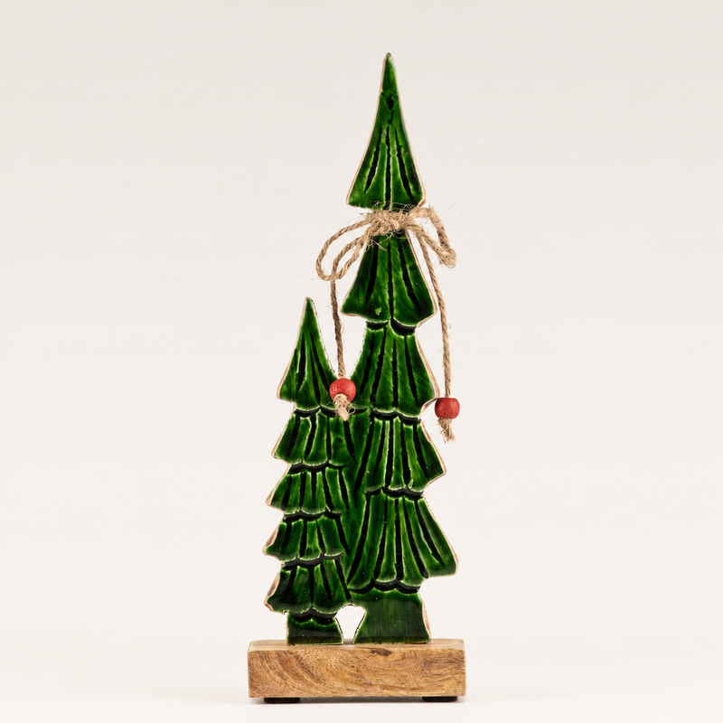 Lost in the Forest - Piccolo - Due Alberi Smaltati - (25x8x2.5cm)
